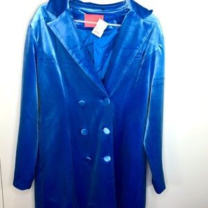 Blue Blazer Dress with belt